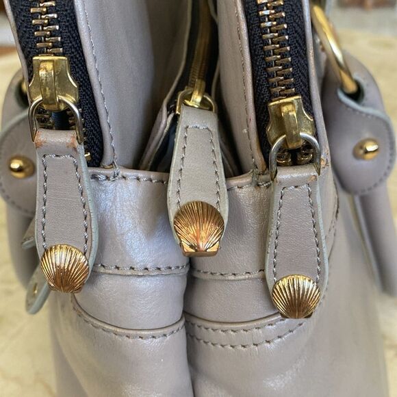 Modalu England Large“Pipa” Leather Bag Grey - Picture 11 of 15